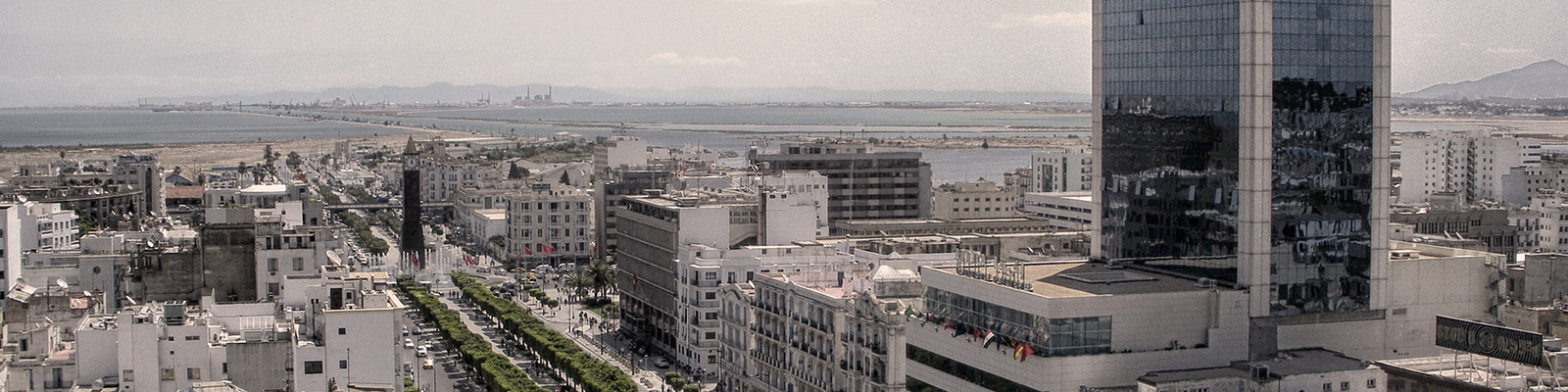 Cityscape with Mediterranean view, Tunis, Tunisia