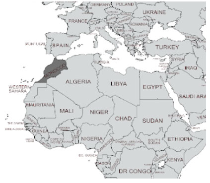 Geo location of Morocco