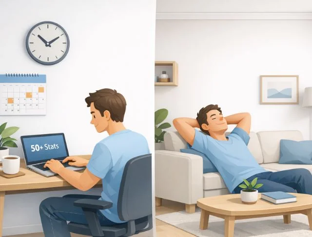 Work-Life-Balance von Remote-Mitarbeitern: 50 Statistiken für 2026