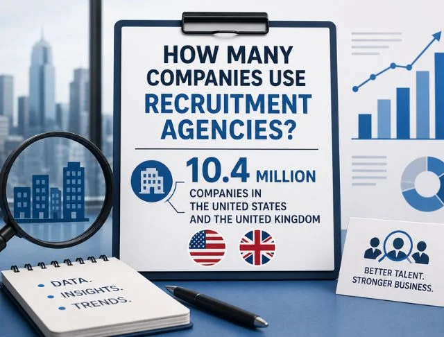 Combien d'entreprises font appel à des agences de recrutement ?